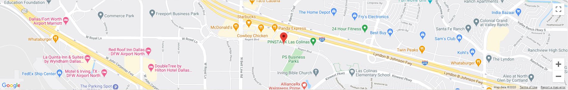 Las Colinas, TX Google Maps Desktop